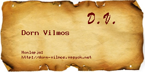 Dorn Vilmos névjegykártya