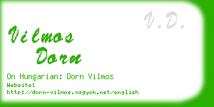 vilmos dorn business card